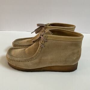 Clarks Originals Wallabee Womens 7.5M Suede Leather Beige Casual Classic Shoes